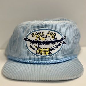 Vintage Beer Jug Glendive MT Corduroy Hat